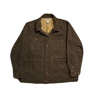 Duluth Trading Co Original Fire Hose Chore Jacket Men's XL Brown Relaxed Fit